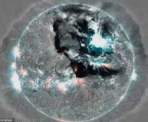 The solar flare that erupted early Tuesday was identified as the largest in 2025 (PICTURED)