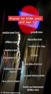 This TikTok video details a range of places that an e-cigarette could be hidden