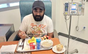 Melgarejo (pictured) was diagnosed with ALS, a fatal neurodegenerative condition that leaves patients paralyzed. He has been slowly losing his ability to speak this year