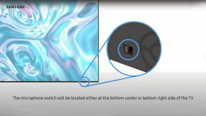 Slide the built-in mic switch to stop your TV from listening. (Samsung)