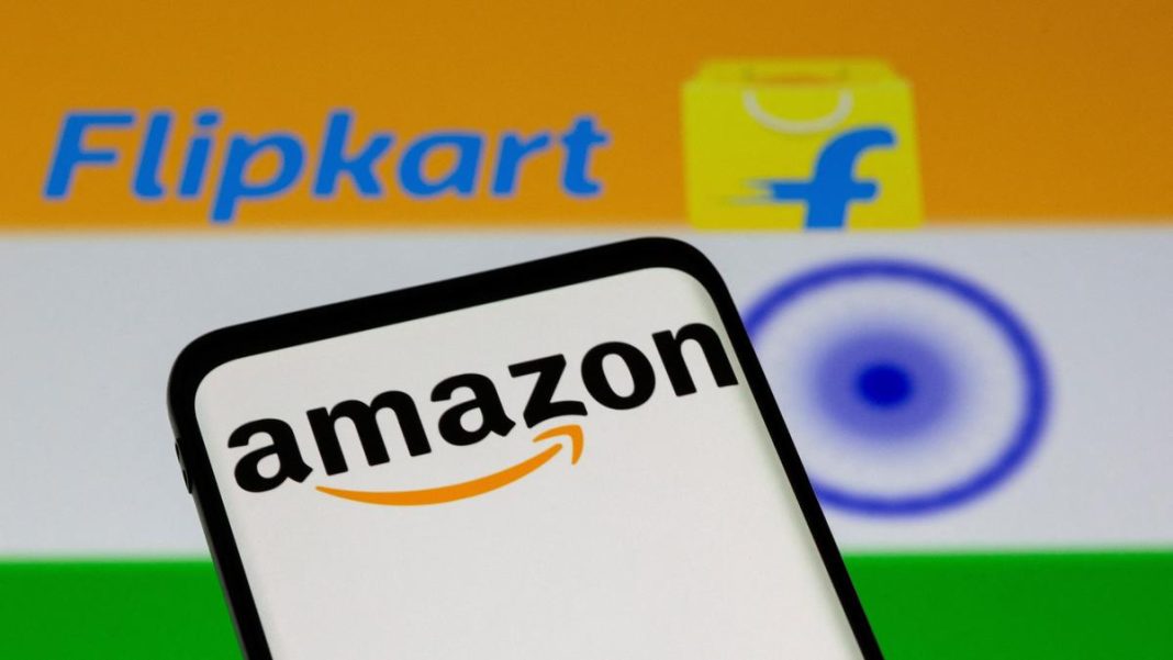 Amazon and Flipkart operate apps that rank among the top 10 platforms used to make payments via India’s Unified Payments Interface [File] | Photo Credit: REUTERS