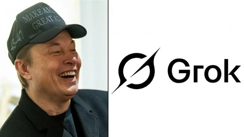 Elon Musk, Grok Logo (Photo Credits: Wikimedia Commons)