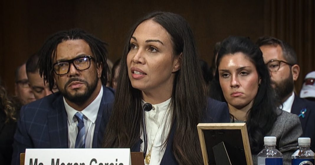 Megan Garcia, whose child died by suicide after growing dependent on a Character.AI chatbot, urged Congress to push for more safeguards around artificial intelligence chatbots at a hearing Sept. 16.