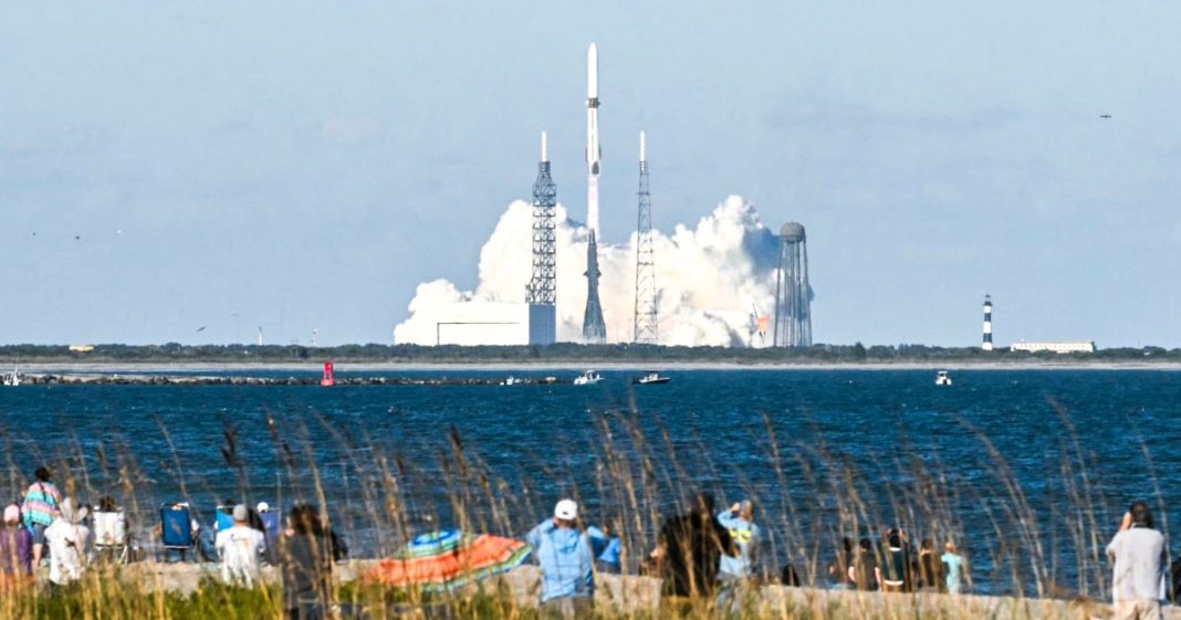 Blue Origin's New Glenn rocket lifts off for its second mission, the NG-2, from Space Launch Complex 36 at the Space Force Station in Cape Canaveral, Fla., on Nov. 13, 2025.