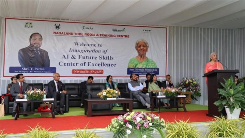 FM Nirmala Sitharaman, AI Centre of Excellence Nagaland (Photo Credits: X/@nsitharamanoffc)