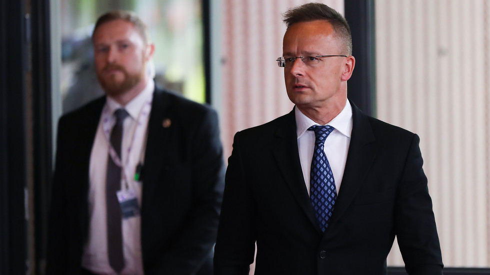 Hungarian Foreign Minister Peter Szijjarto at an event in Warsaw, Poland, on May 7, 2025. ©  Klaudia Radecka / NurPhoto / Getty Images