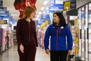 Rachel Reeves during a visit to a Tesco supermarket to speak to the media about October inflation statistics from the Office of National Statistics (Leon Neal/PA)
