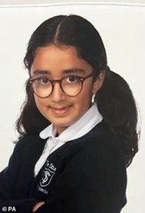 Nuria Sajjad had been enjoying enjoying a tea party with her classmates to mark the last day of term when the horrific crash took place