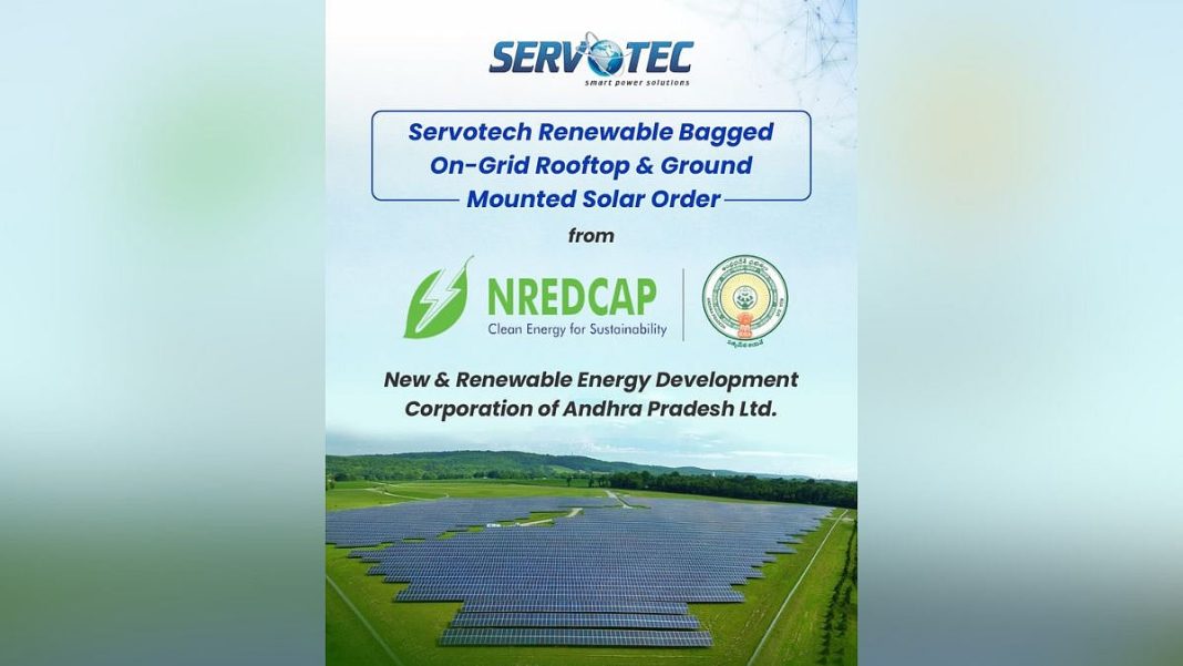 Servotech wins a ₹74 crore NREDCAP contract to install rooftop solar systems under the PM Surya Ghar scheme | X - @servotech_ltd