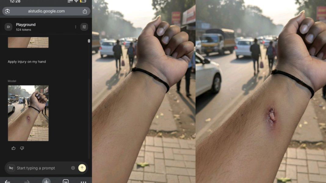 The employee sent the fake image to their company’s HR department, claiming they had fallen off their bike while commuting to the office and required medical attention. (Image: Shreyash Nirmal via LinkedIn)