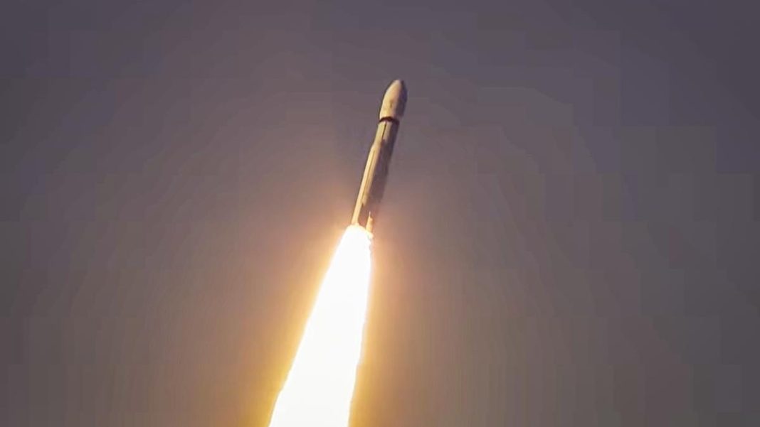 ISRO's launch vehicle LVM3-M5 carrying the communication satellite CMS-03 lifts off from the launch pad at the Satish Dhawan Space Centre, in Sriharikota on November 2, 2025. | Photo Credit: PTI