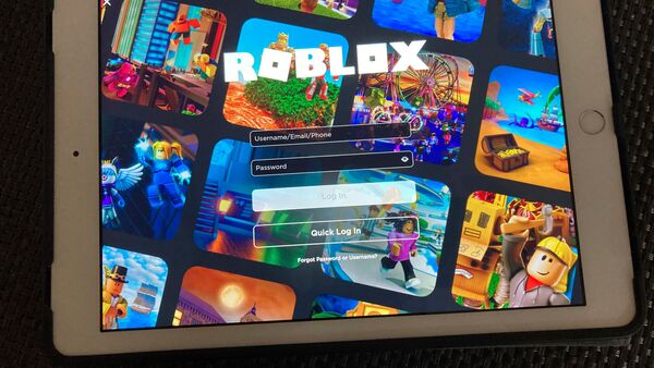 The gaming platform Roblox is displayed on a tablet, Oct. 30, 2021, in New York.