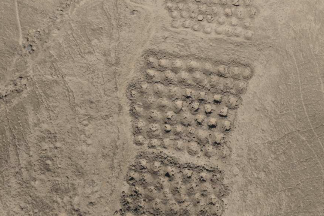 Monte Sierpe in the Andes, Peru, has more than 5,000 individual stone-lined holes cut into it (Dr Jacob Bongers)