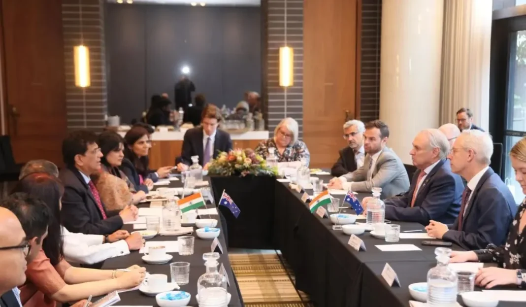 During the talks with Australia, Piyush Goyal