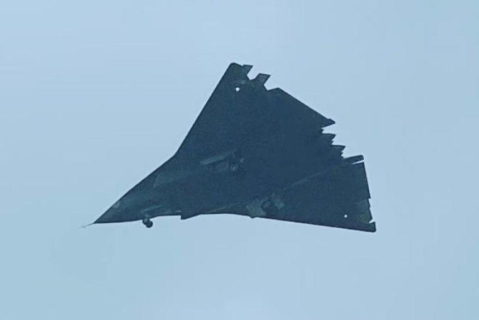 Photos circulating on Chinese social media since Tuesday showed what appeared to be Chengdu Aircraft Corporation’s sixth-generation fighter jet, unofficially referred to as the J-36, conducting a test flight. (Photo: X via South China Morning Post)