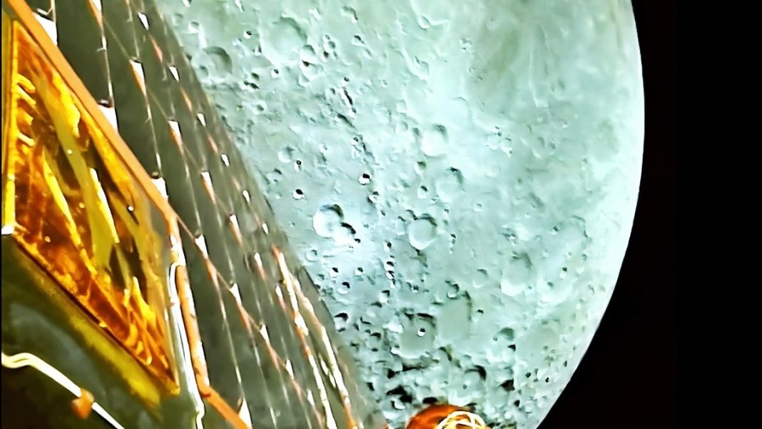 Chandrayaan-3 flying behind the Moon ahead of historic landing in 2023. (Photo: Isro)
