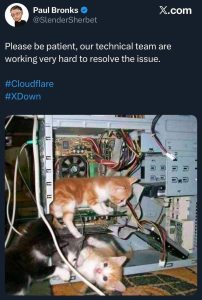 While Cloudflare was down, memes flew on internet