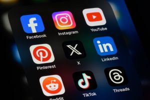 A selection of social media apps