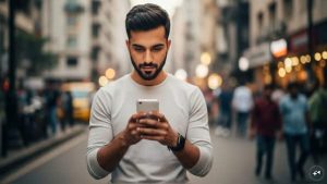 Millions of people watch TV, movies and live sports on their cellphones. AI-generate image.