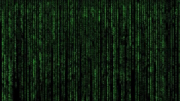 Image showing computer code in the style popularized by The Matrix (1999). For representational purposes.