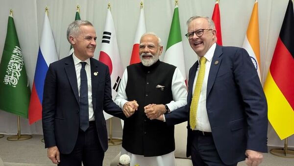 PM Modi shared a photo while announcing a new trilateral technology and innovation partnership.