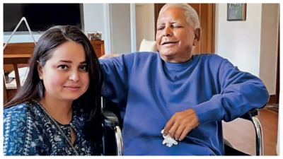 Rohini Acharya and Lalu Prasad Yadav (File photo)