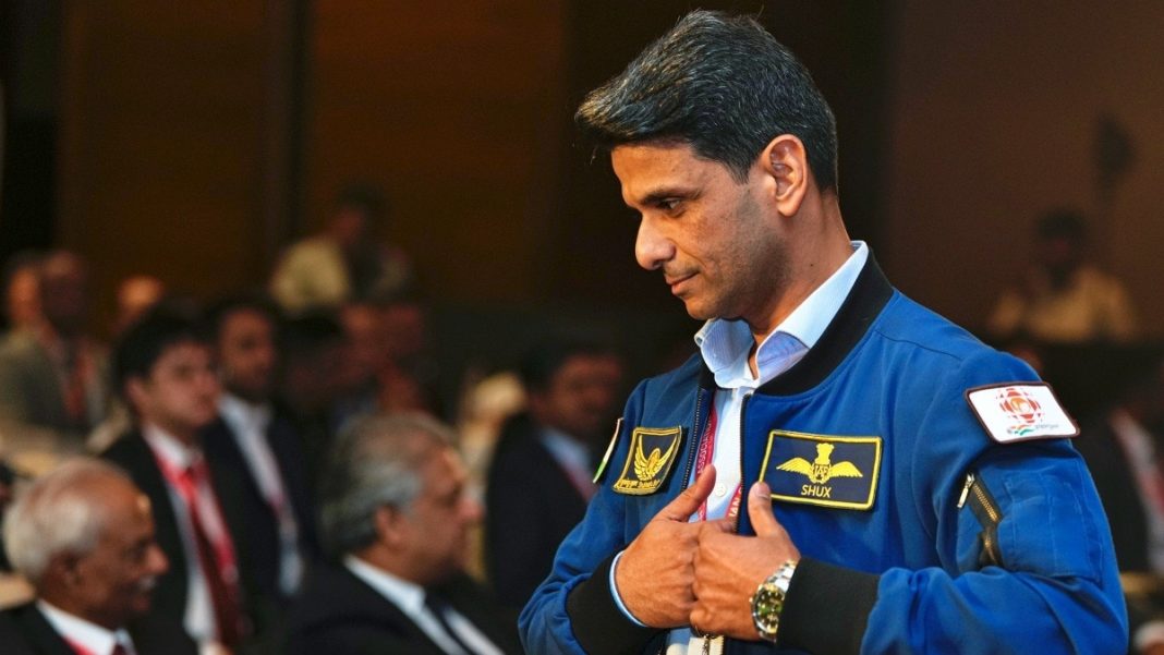 Indian Astronaut and IAF Group Captain Shubhanshu Shukla during the India International Space Conclave, in New Delhi. (Photo: PTI)