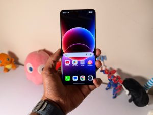 Realme P4 Power has a curved AMOLED panel. (Shaurya Sharma)