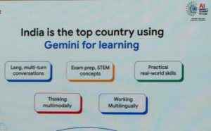 India has the highest usage of Google Gemini for learning