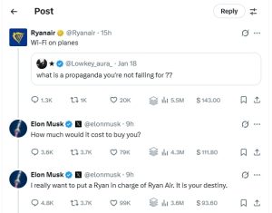 Elon Musk threatens to buy his company and fire him