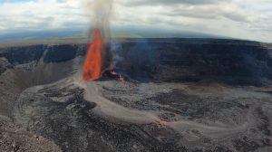 Kilauea volcano spews lava, in Hawaii, U.S., April 1, 2025. (Photo: Reuters)