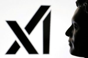 A 3D-printed model of Elon Musk and xAI logo are seen in this illustration. (Photo: Reuters)