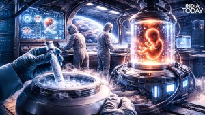 Securely shielded laboratory procedures may be the only way to reproduce in space. (Photo: Generative AI/Radifah Kabir/India Today)