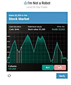 By Level 28 one plays as a day trader, monitoring a live stocks chart, trying to make $2,500.