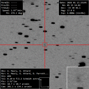 Discovery images of the comet taken by the project. (Photo: MAPS 2026)
