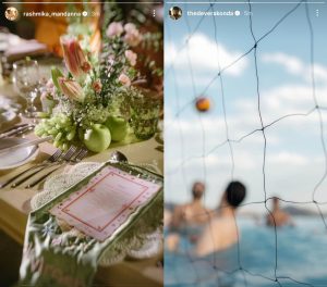 Vijay and Rashmika's posts.