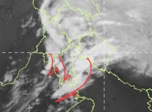 A satellite image showing the Western Distrubance over the region. (Photo: X/@navdeepdahiya55)