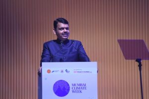 CM Devendra Fadnavis speaks at Mumbai Climate Week. (Photo: MCW)