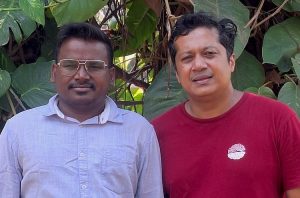 Left: Jagat Narayan Prajapati. Right: Arnab Barik. (Photo: IISC/Jagat Narayan Prajapati)