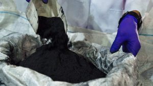 Black mass is a dark powder that contains the critical ingredients needed for India’s future energy independence. (Photo: Lohum)