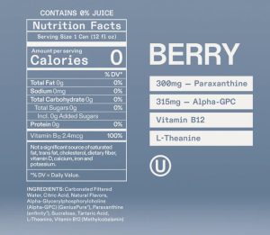 Update energy drink ingredients. (Photo: Update official website)