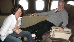 Image showing Ghislaine Maxwell and Jeffrey Epstein together on the plane. (Photo: Reuters)