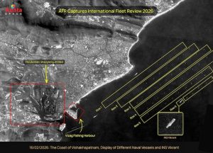 International Fleet Review as seen from space. (Photo: Azista Space)