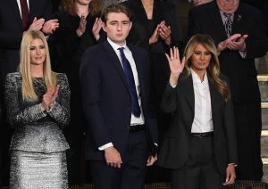 Ivanka Trump, Barron Trump and Melania Trump at the State of the Union address. (Photo: Getty Images)