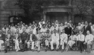 Meghnad Saha (sitting, centre) in a group photograph taken at the Harvard College Observatory, 1936 (Photo: Wikimedia Commons)