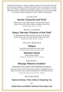 India Today got exclusive access to the menu