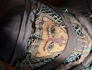 A discovered mummy in a sarcophagus at the Saqqara pyramids near Cairo. (Photo: Reuters)