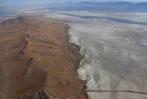 Dry salt is seen as record drought conditions persisted in 2022 on the Great Salt Lake. (Photo: Reuters)