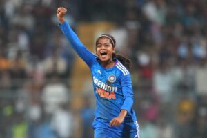 Shreyanka Patil made her international debut in 2023. Courtesy: PTI