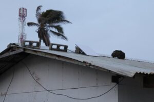 A Starlink satellite internet system on the roof of a home in Marshall Islands. (Photo: Reuters)